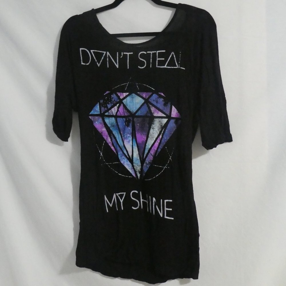 ARDENE | XL Extra Large | Black Graphic T-Shirt | Don't Steal My Shine | BNWOT